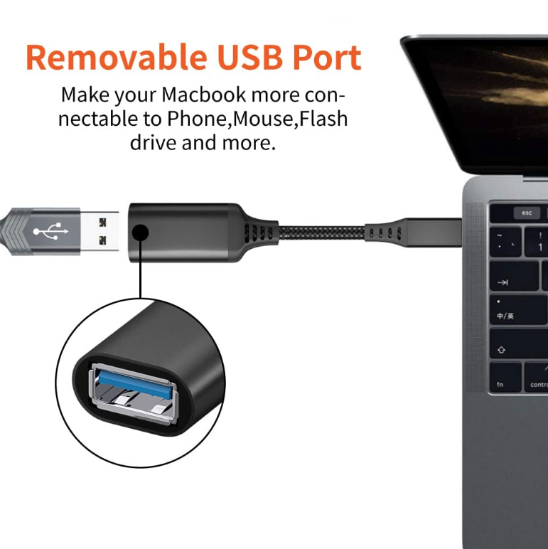 USB Type-C Male to USB 3.0 Female OTG Cable 3