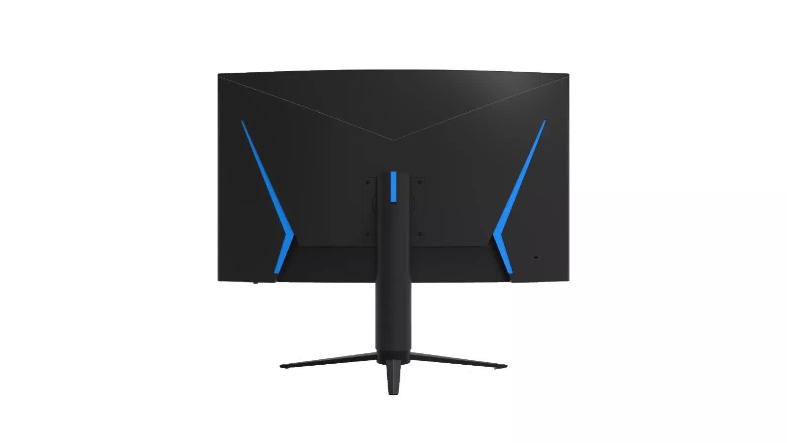 QMAX 27" Gaming Monitor Curved QHD 165Hz 2560*1440p 1ms with Build in Speakers Height Adjustable 3