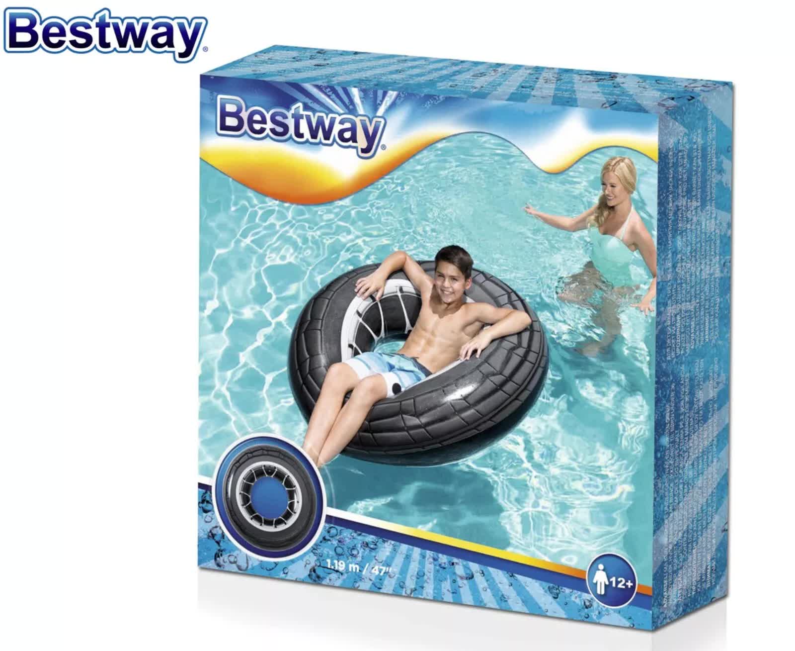 Bestway Inflatable 1.19m High Velocity Tire Tube Pool Float 5