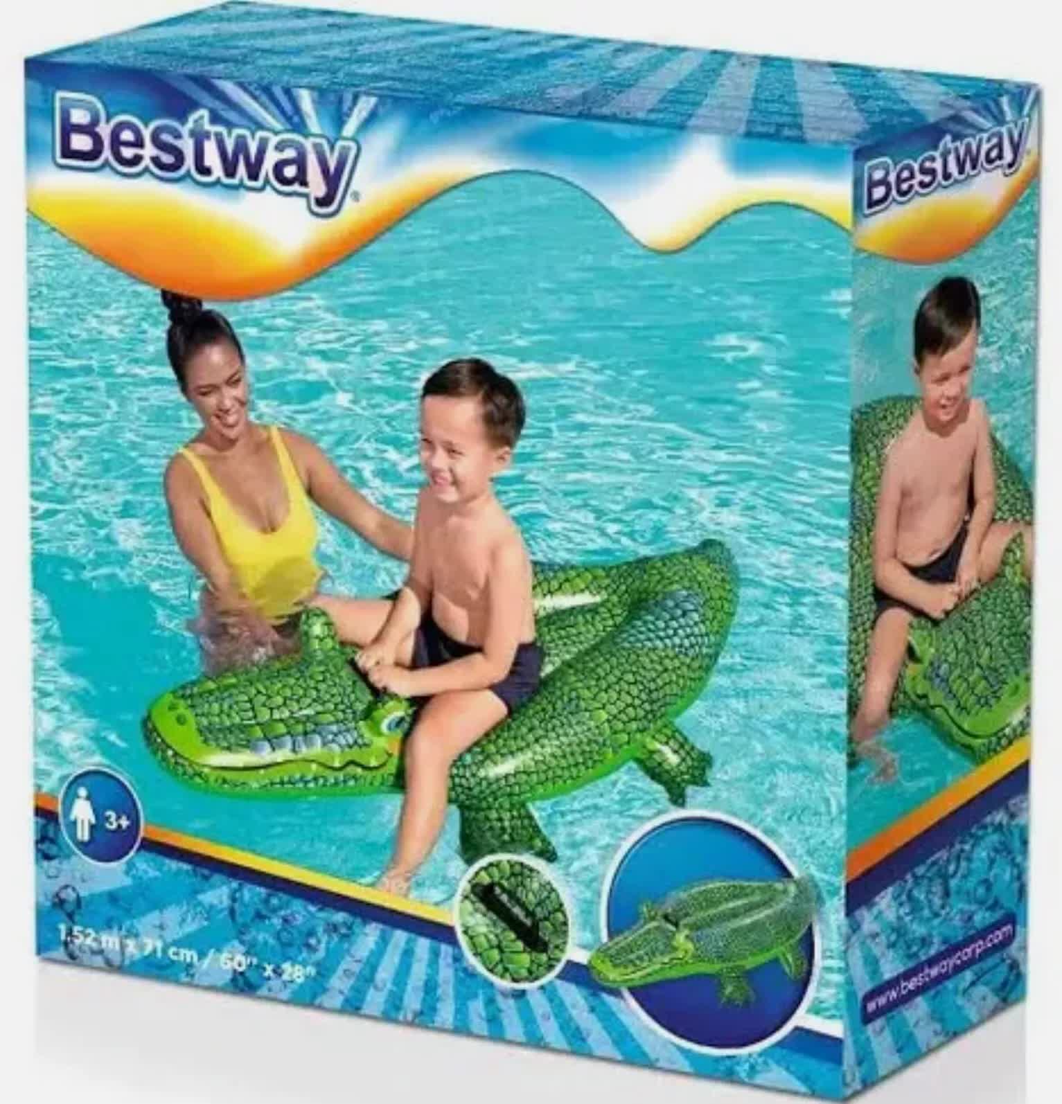 Bestway 1.52m x 71cm Buddy Crocodile Ride-On 4