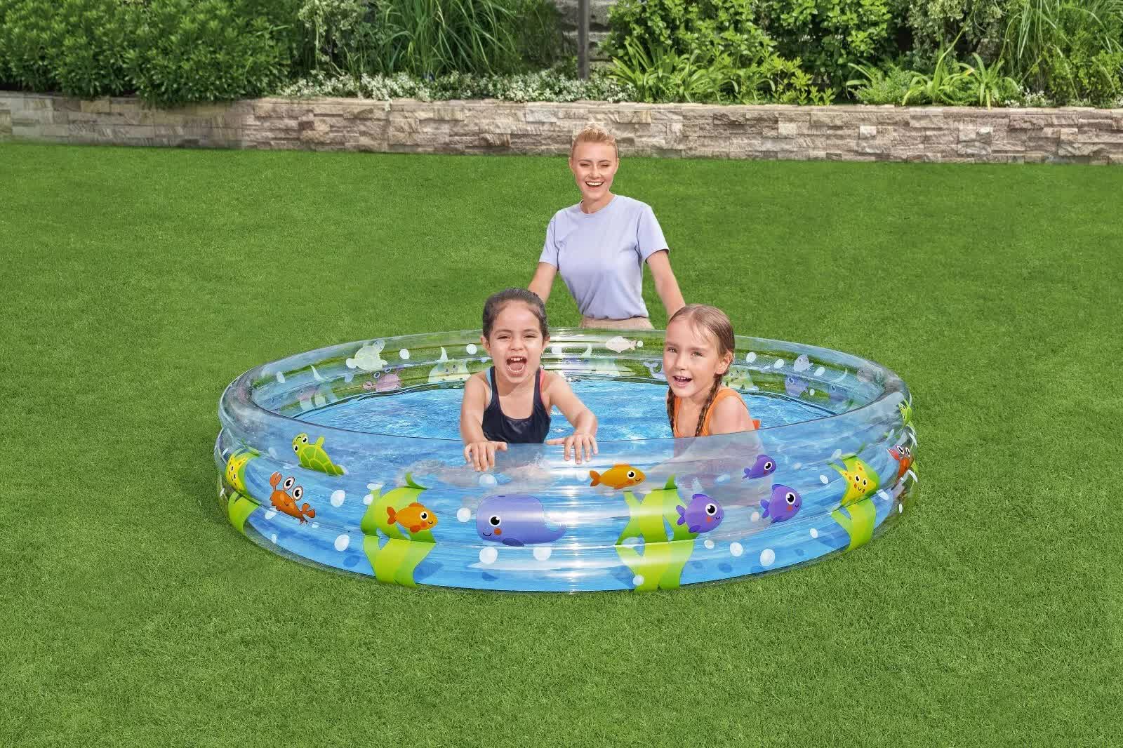 Bestway 1.83m x H33cm Deep Dive 3-Ring Inflatable Play Pool 4