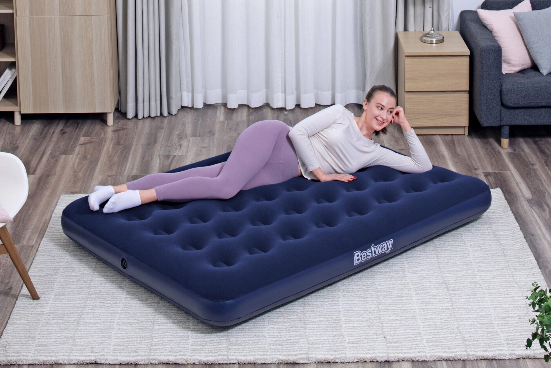 Bestway 1.91m x 1.37m x 22cm Air Mattress Full Inflatable Air Bed Indoor/Outdoor Heavy Duty Durable Camping 4