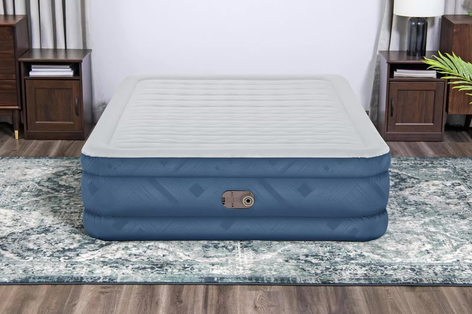 Bestway 2.03m x 1.52m x 46cm Fortech Snugable Top Air Inflatable Mattress Queen Built-in AC Pump 5
