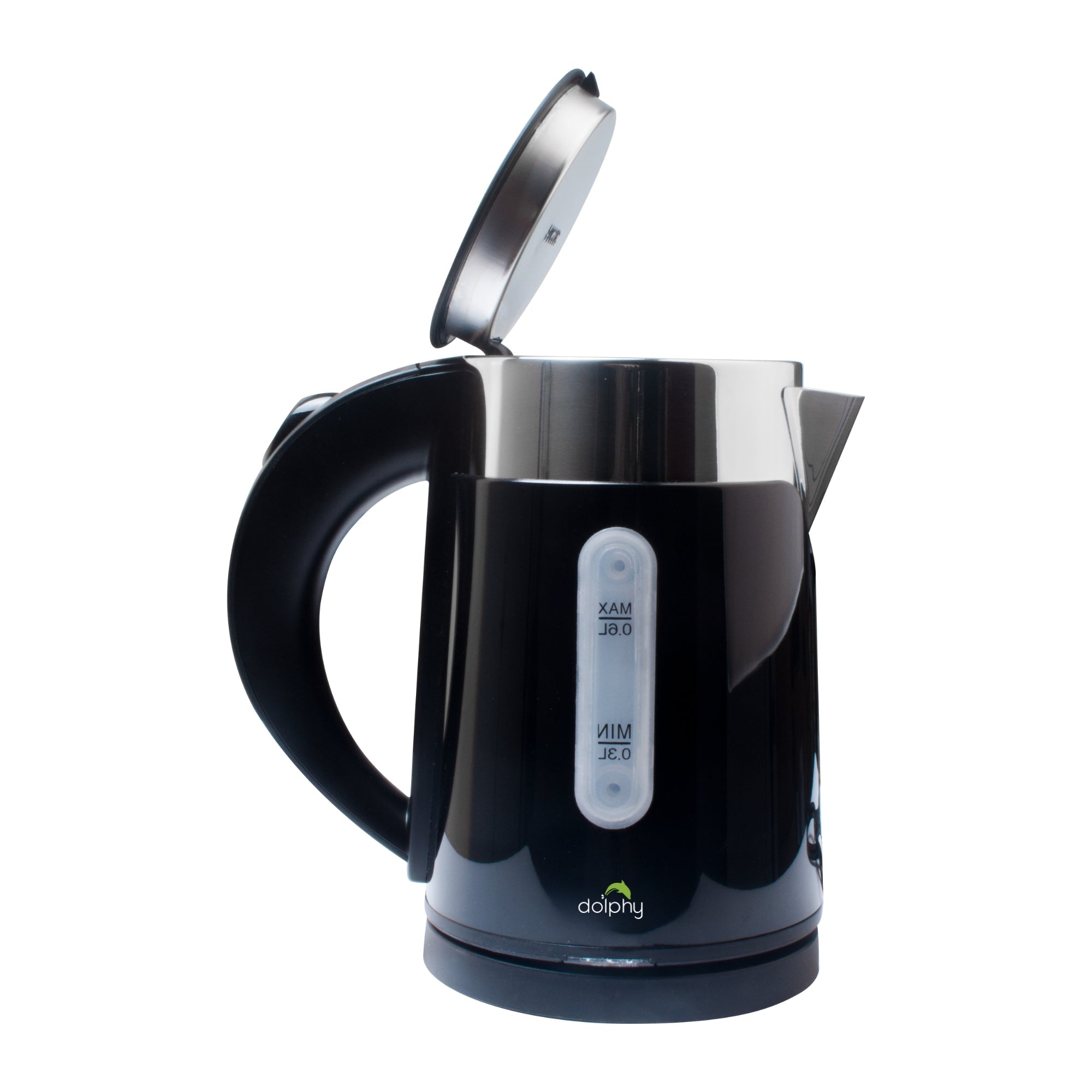 0.6L Stainless Steel Electric Kettle Black 10