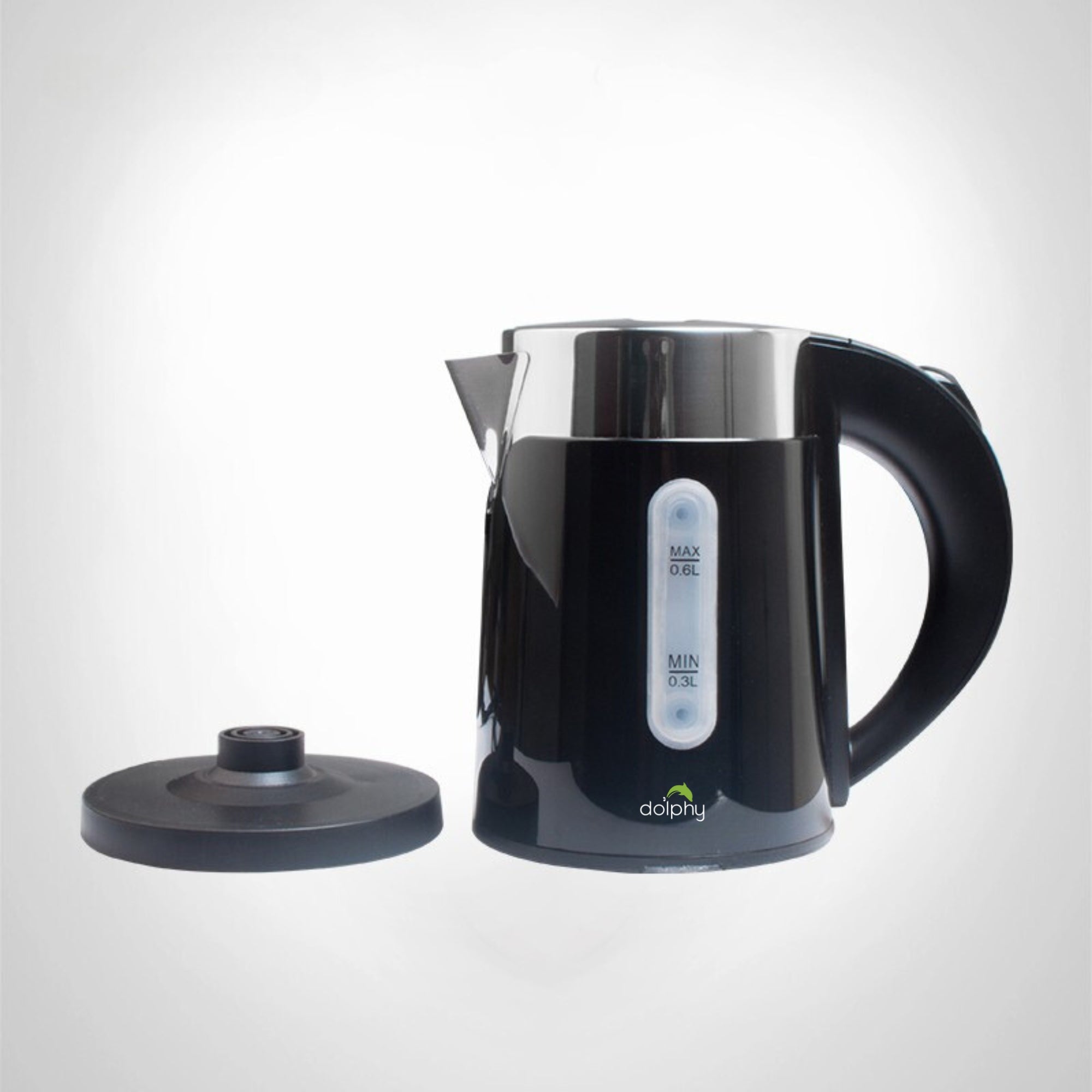 0.6L Stainless Steel Electric Kettle Black 3