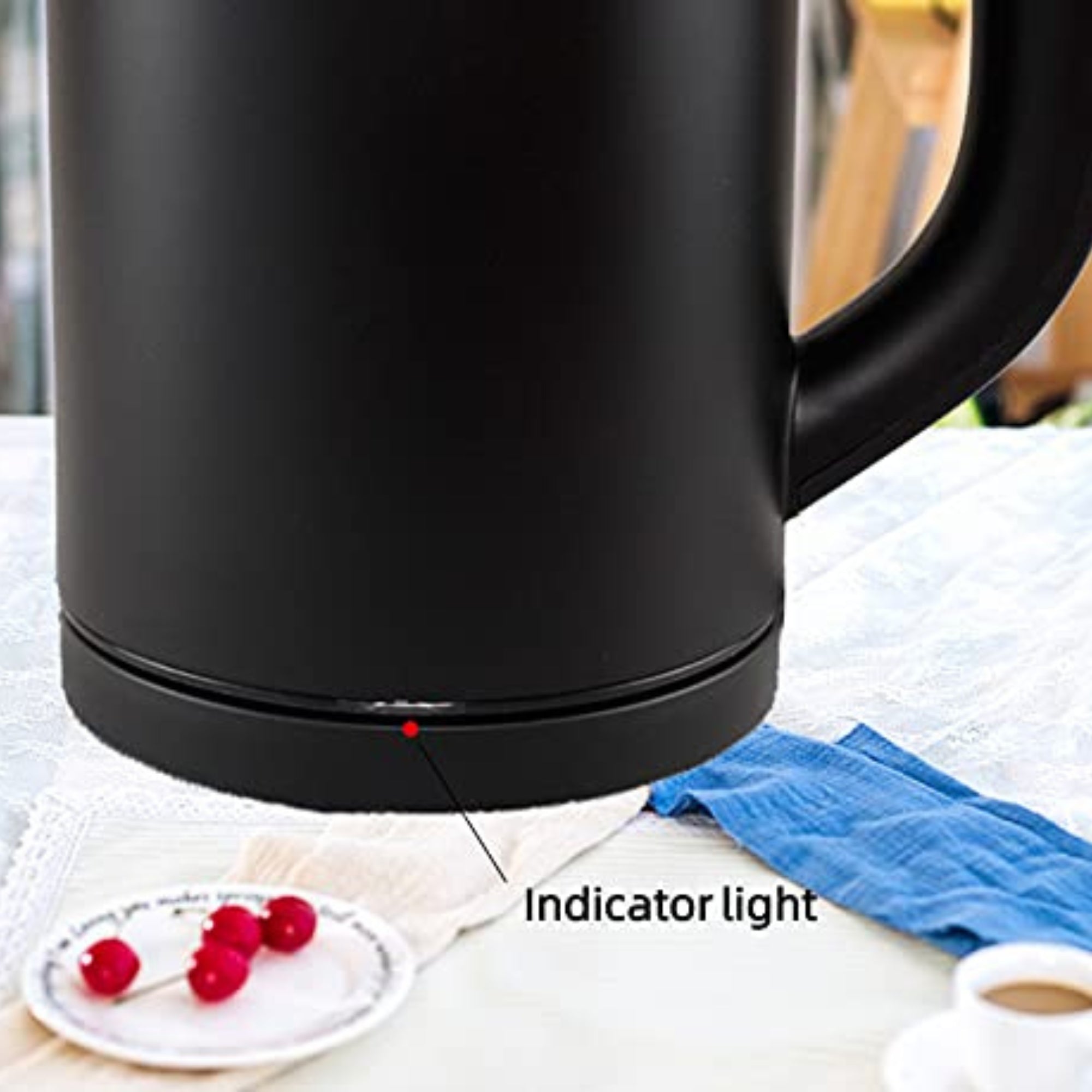 0.8L Stainless Steel Electric Kettle Black 5