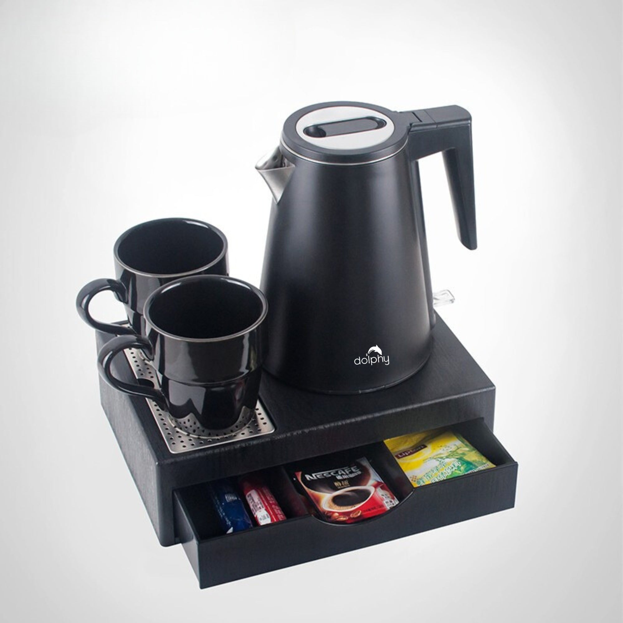 0.8L Stainless Steel Kettle - Black
(Double Layer) 4