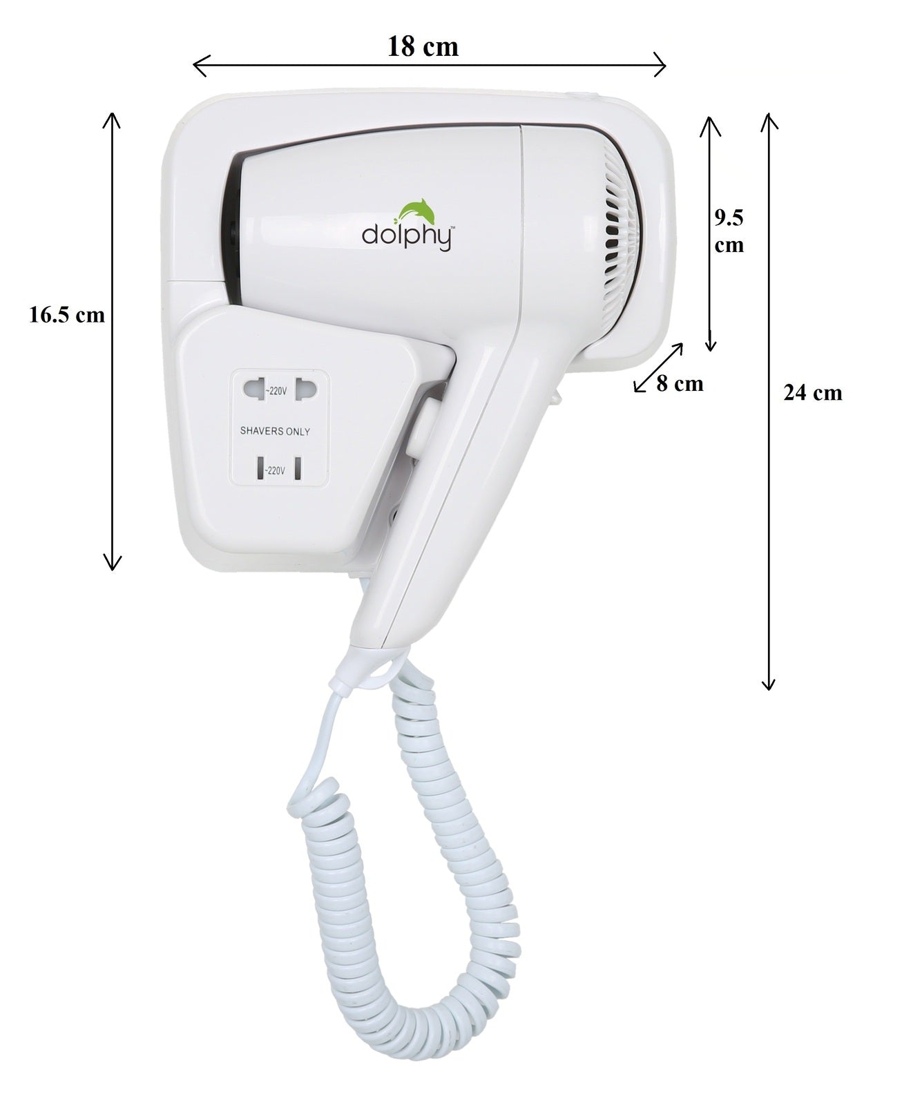 Wall Mount Hair Dryer 1200W - White 3