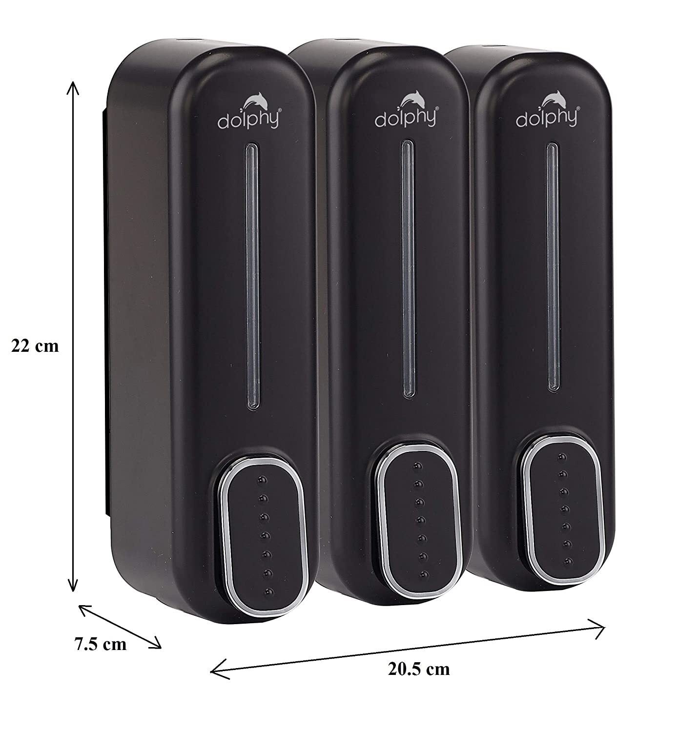 Manual Soap Dispenser 300ml (Pack of 3) - Black 3