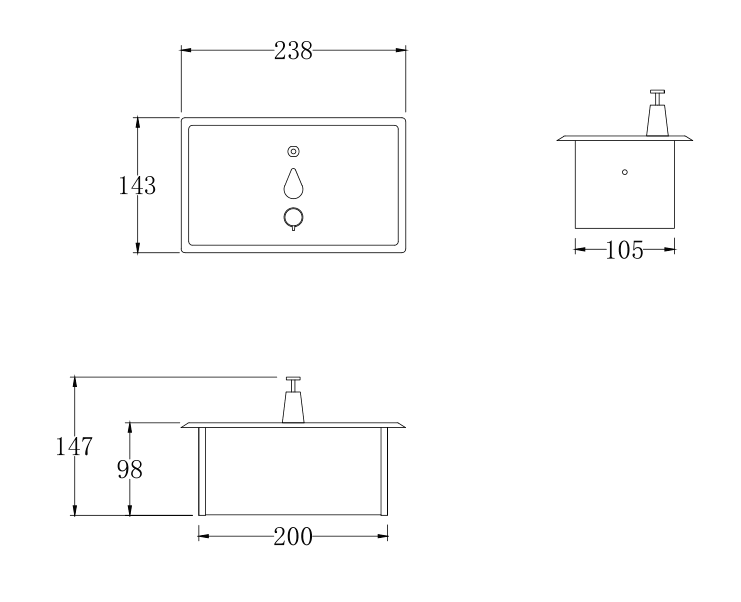 Recessed Mounted Soap Dispenser 1400 ML 3