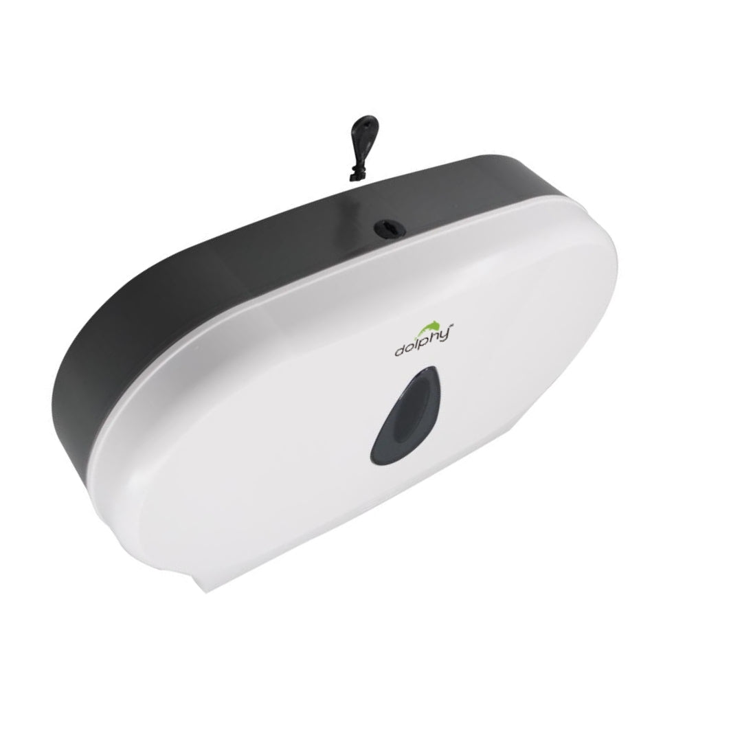Twin Jumbo Toilet Roll Dispenser - White 3