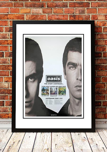 Oasis 'Australian Tour' Poster 1998- Framed A4