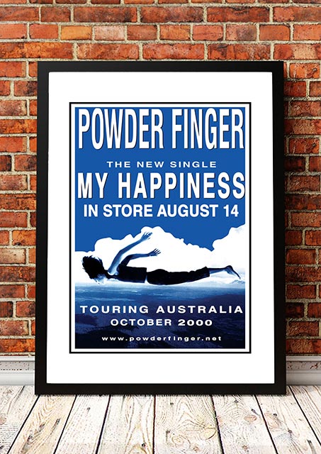 Powderfinger 'My Happiness' In Store Poster 2000 - Framed A2