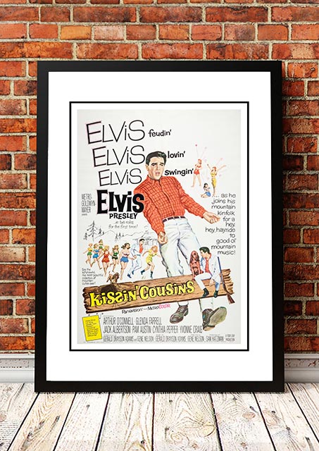 Elvis 'Kissin' Cousins' Framed Movie Poster! - Framed A4