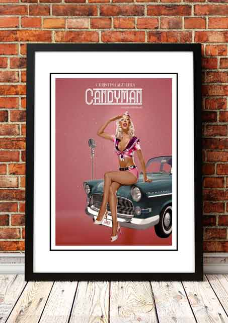 Christina Aguilera ‘Candyman’ In Store Promotional Poster 2006 - Framed A3