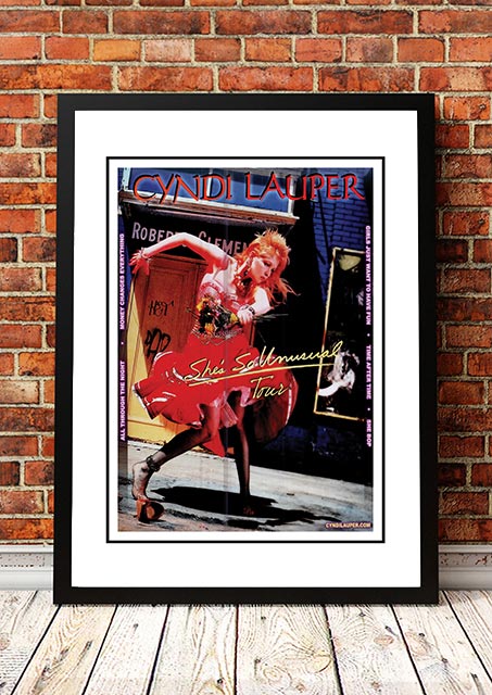 Cyndi Lauper ‘She’s So Unusual’ In Store Promotional Poster 1983 - Framed A3
