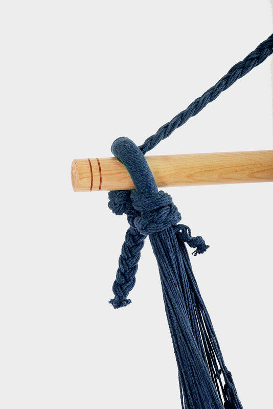 Deluxe Extra Large Mexican Hammock Chair in Outdoor Cotton Colour Blue 4