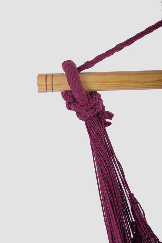 Deluxe Extra Large Mexican Hammock Chair in Outdoor Cotton Colour Maroon 6