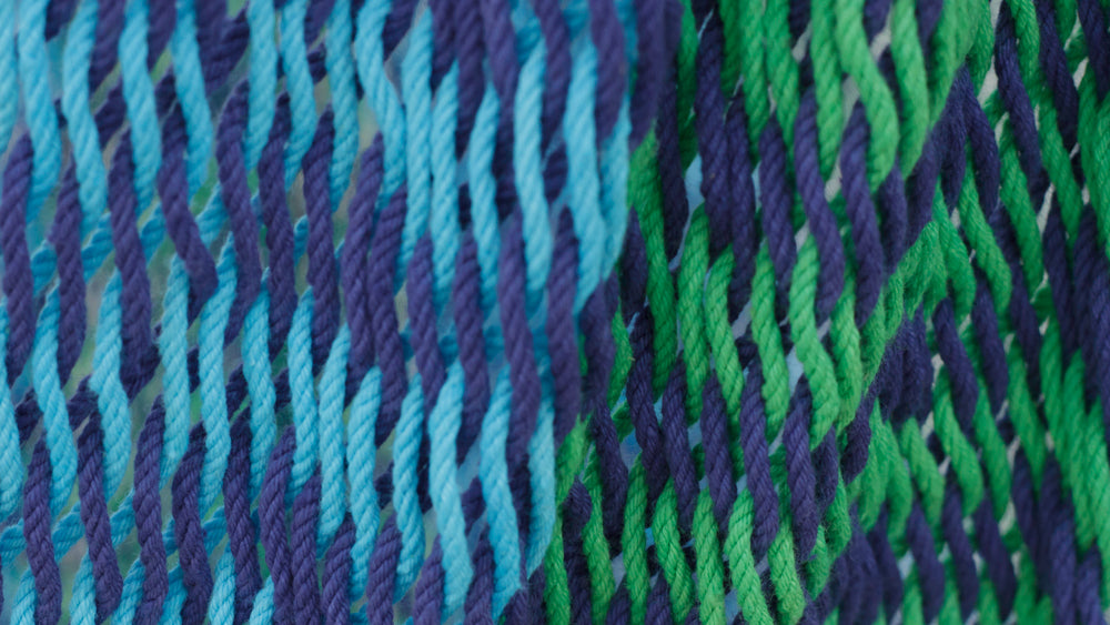 Mayan Legacy Extra Large Outdoor Cotton Mexican Hammock Chair in Caribe Colour 6