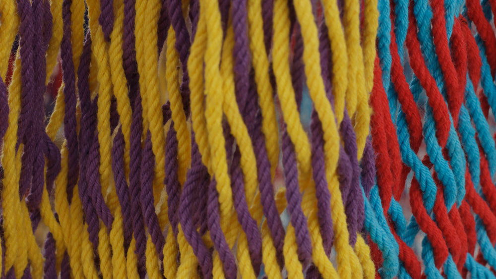 Mayan Legacy Extra Large Outdoor Cotton Mexican Hammock Chair in Confeti Colour 4