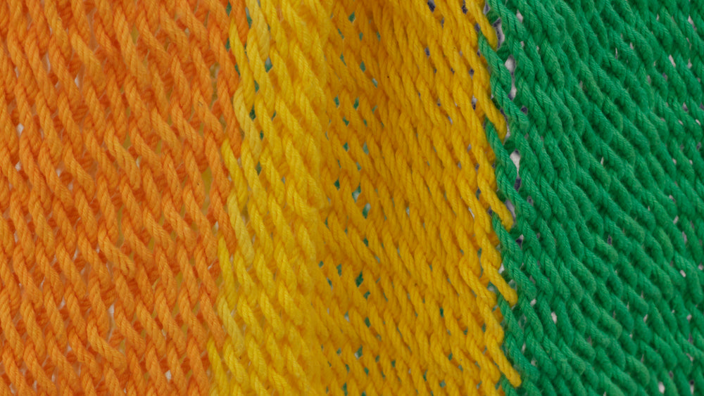 Mayan Legacy Extra Large Outdoor Cotton Mexican Hammock Chair in Rainbow Colour 4