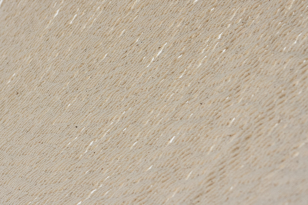 Mayan Legacy Queen Size Outdoor Cotton Mexican Resort Hammock With Fringe in Cream Colour 8