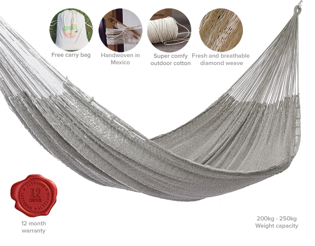 Mayan Legacy Jumbo Size Outdoor Cotton Mexican Hammock in Dream Sands Colour 8