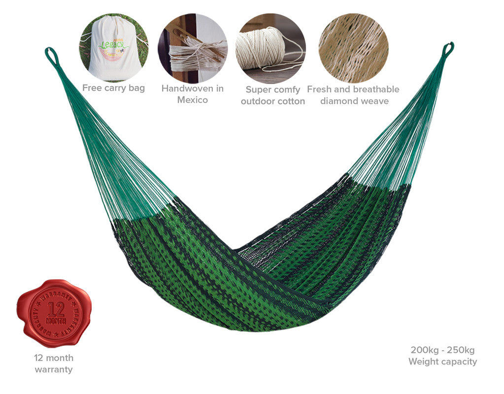 Outdoor undercover cotton Mayan Legacy hammock King size Jardin 4