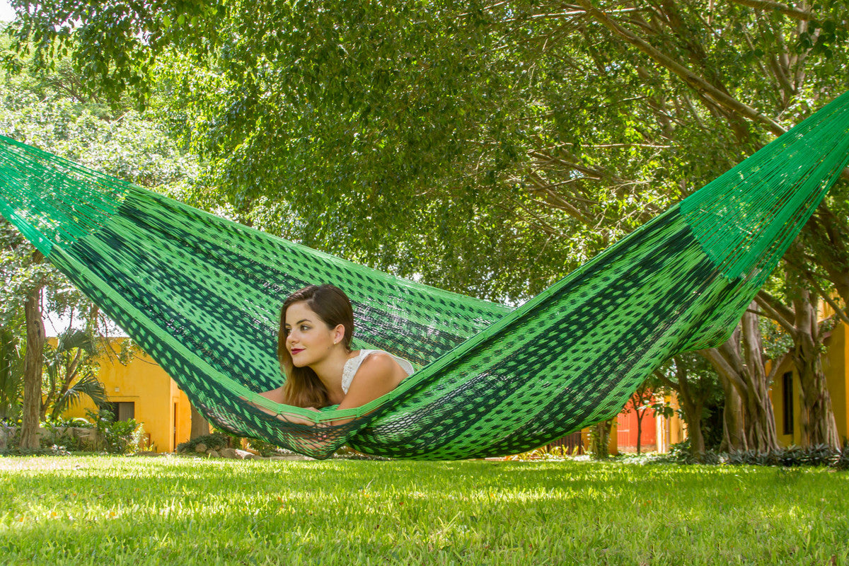 Outdoor undercover cotton Mayan Legacy hammock King size Jardin 6