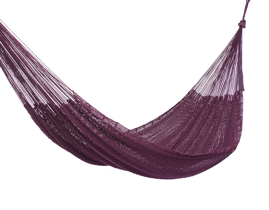 Outdoor undercover cotton Mayan Legacy hammock King size Maroon 4