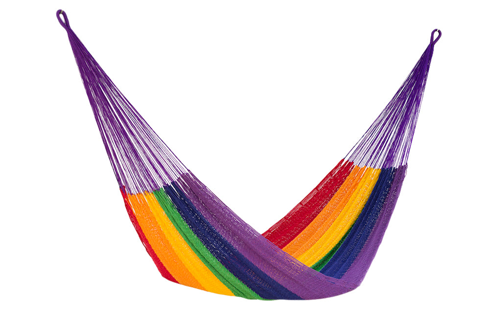 Outdoor undercover cotton Mayan Legacy hammock King size Rainbow 4