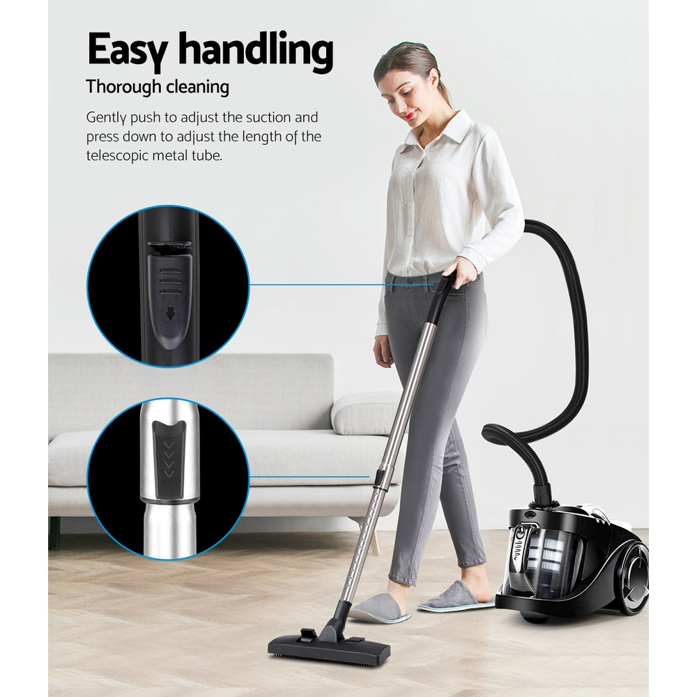 Devanti 2200W Bagless Vacuum Cleaner Black 6