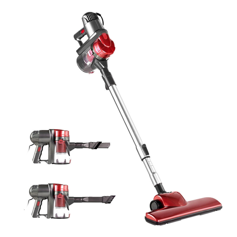 Devanti Stick Vacuum Cleaner Handheld Corded 450W Red 7