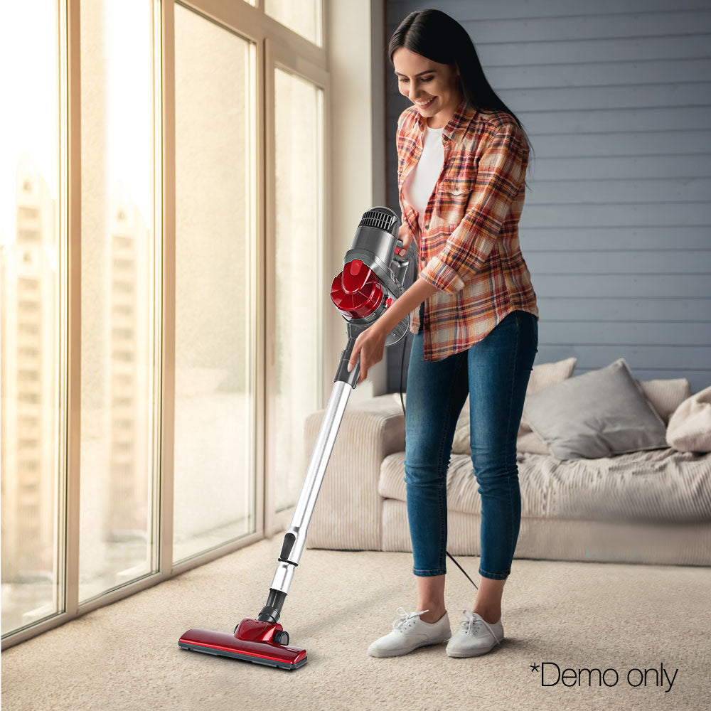 Devanti Stick Vacuum Cleaner Handheld Corded 450W Red 6
