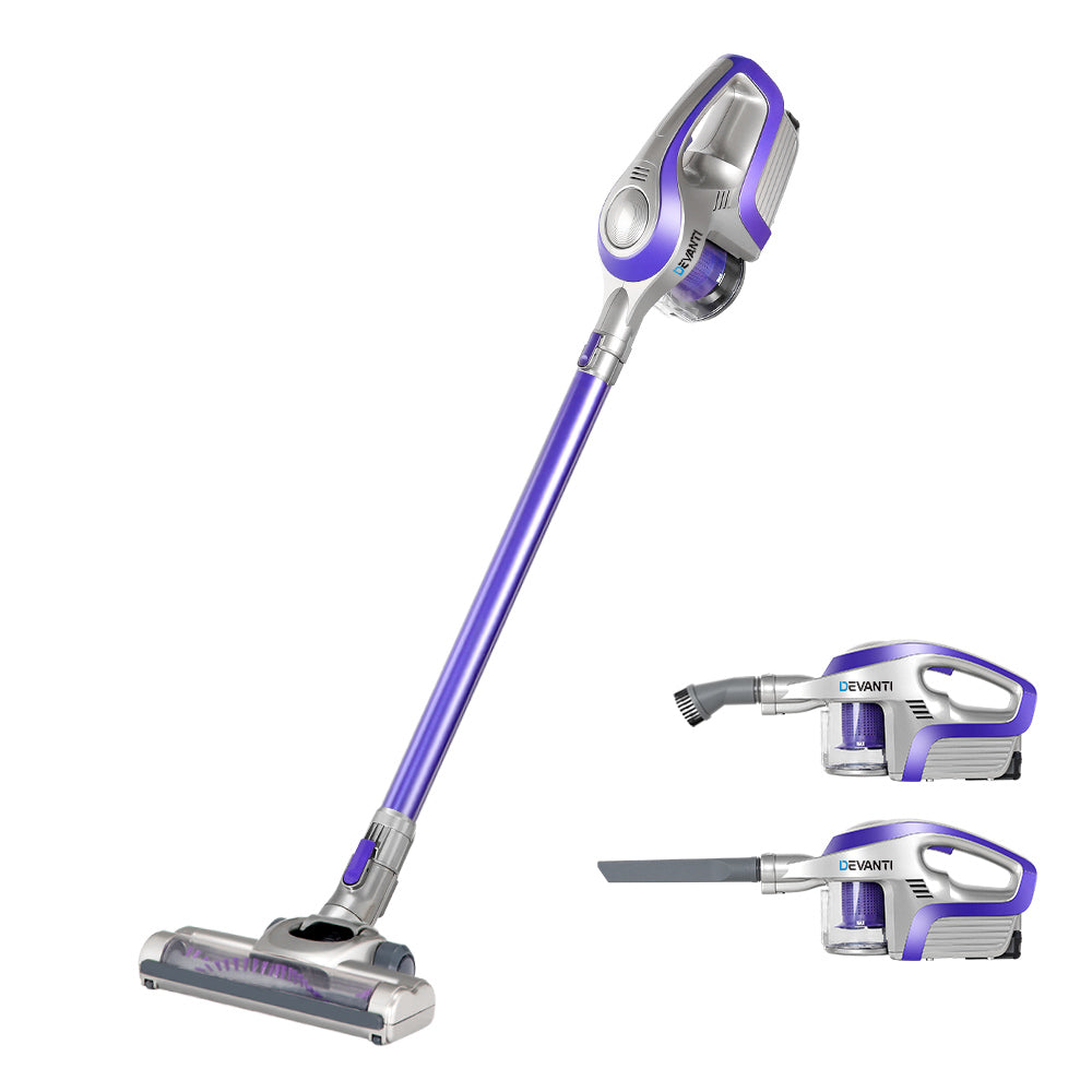 Devanti Stick Vacuum Cleaner Bagless Cordless 150W Purple 8