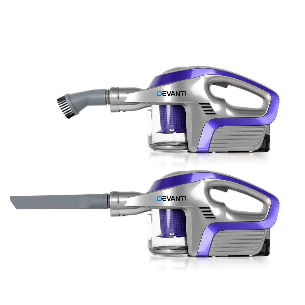 Devanti Stick Vacuum Cleaner Bagless Cordless 150W Purple 7