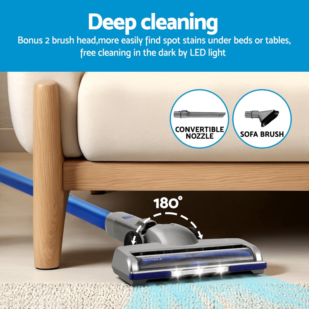 Devanti 300W Stick Vacuum Cleaner Cordless Self-Standing 5