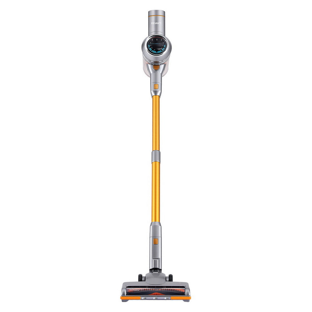Devanti 300W Stick Vacuum Cleaner Cordless Self-Standing Golden 4