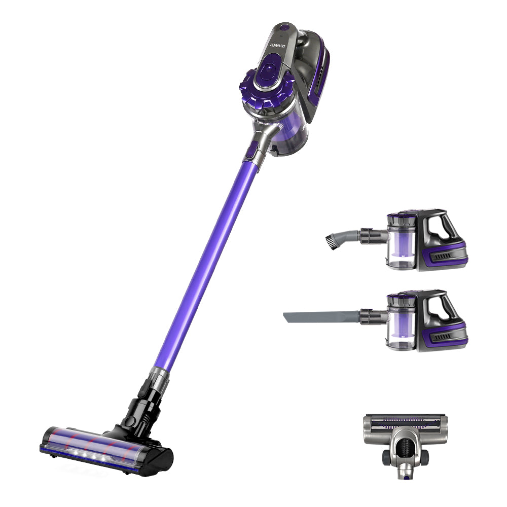 Devanti Stick Vacuum Cleaner Cordless Roller Brush 150W Purple 8