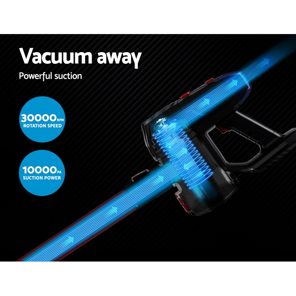 Devanti Stick Vacuum Cleaner HEPA Filter Red 150W 4