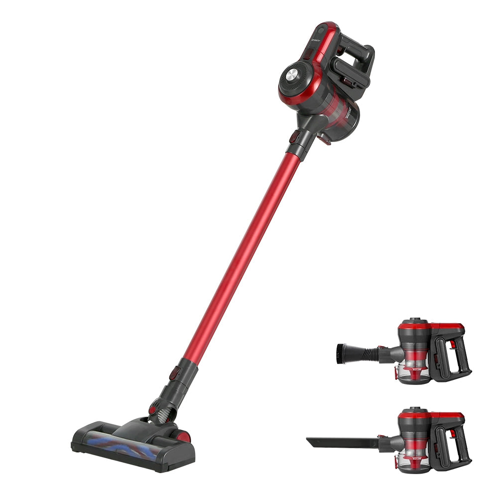 Devanti Stick Vacuum Cleaner Brushless Cordless 250W Red 7