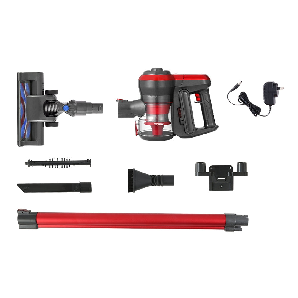 Devanti Stick Vacuum Cleaner Brushless Cordless 250W Red 3