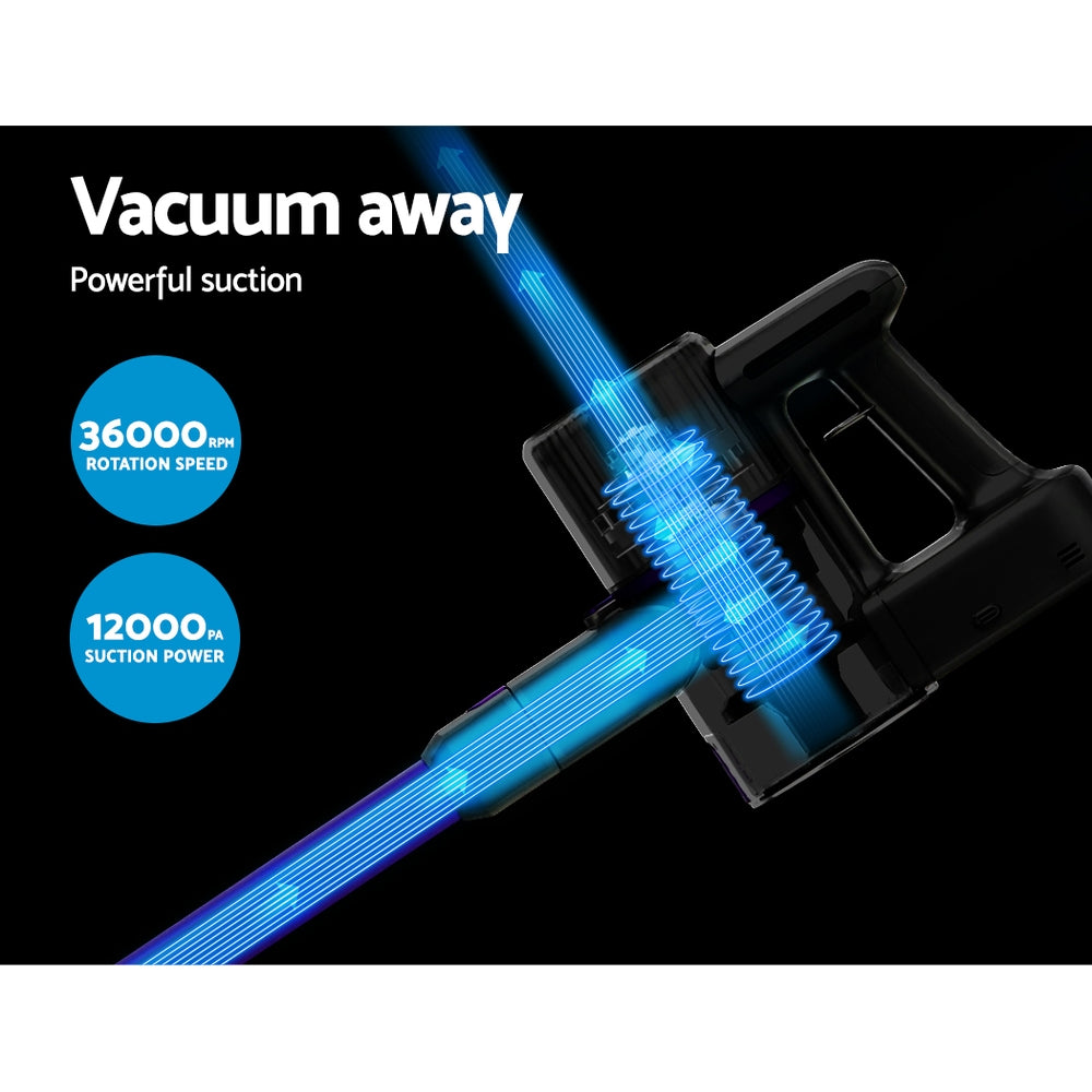Devanti Stick Vacuum Cleaner Bagless Cordless 120W Purple 5