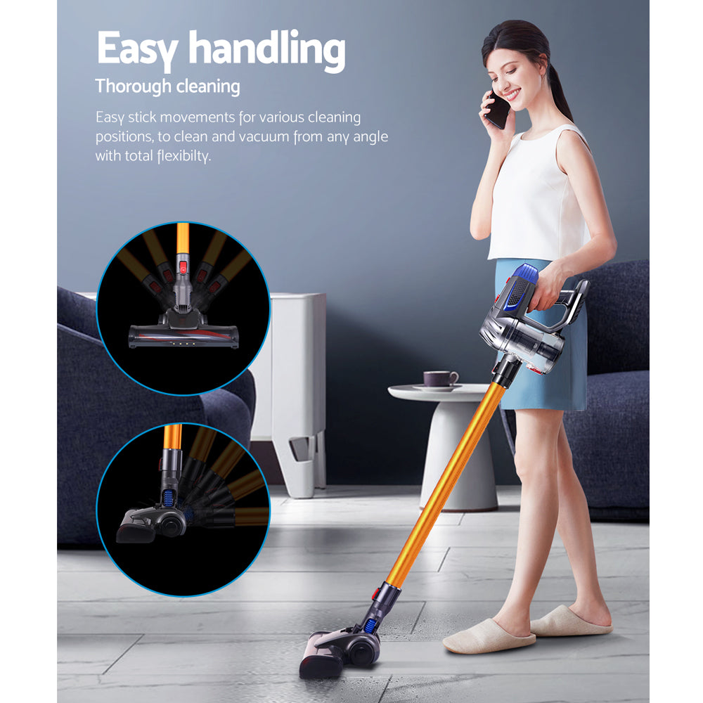 Devanti Stick Vacuum Cleaner Bagless Cordless 150W Gold 3