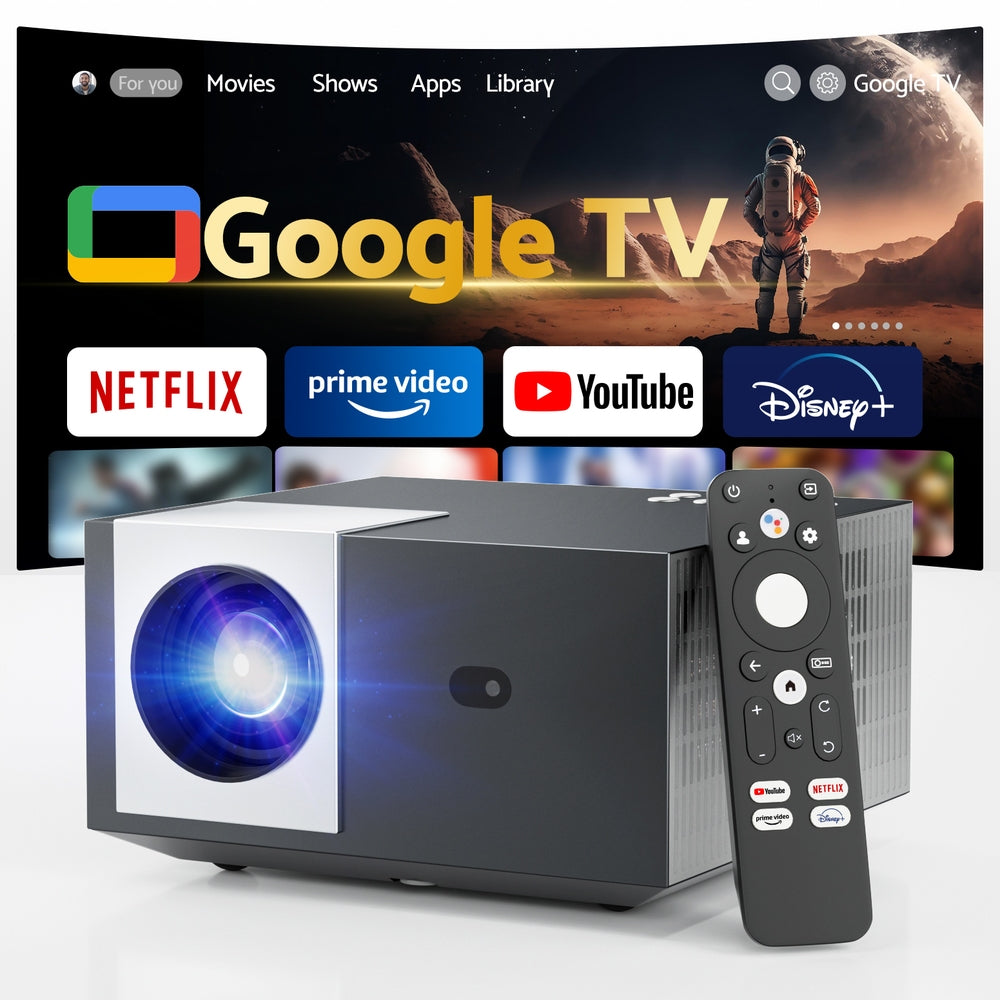 Devanti Video Project 4K 1080P Official Google TV 5G Wifi Home Cinema 6