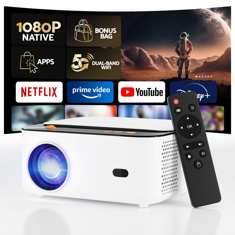 Devanti Video Project 4K 1080P Android 5G Wifi Home Cinema 6