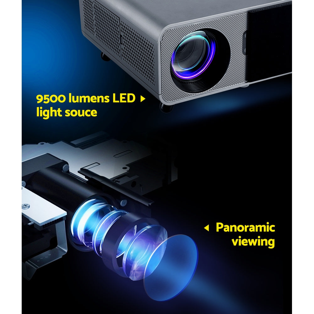 Devanti Portable Wifi Video Projector 4K 2.4G/5G Home Theater HDMI 1080P 5
