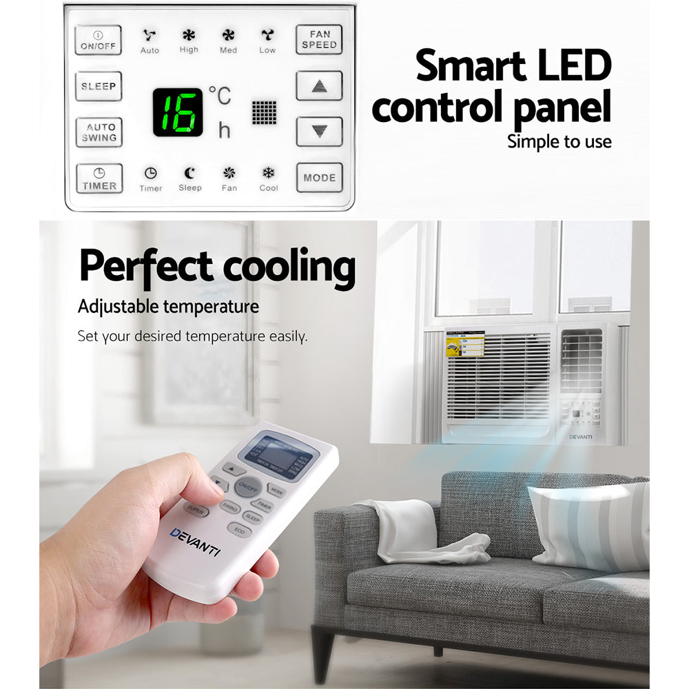 Devanti Window Air Conditioner 1.7kW 5