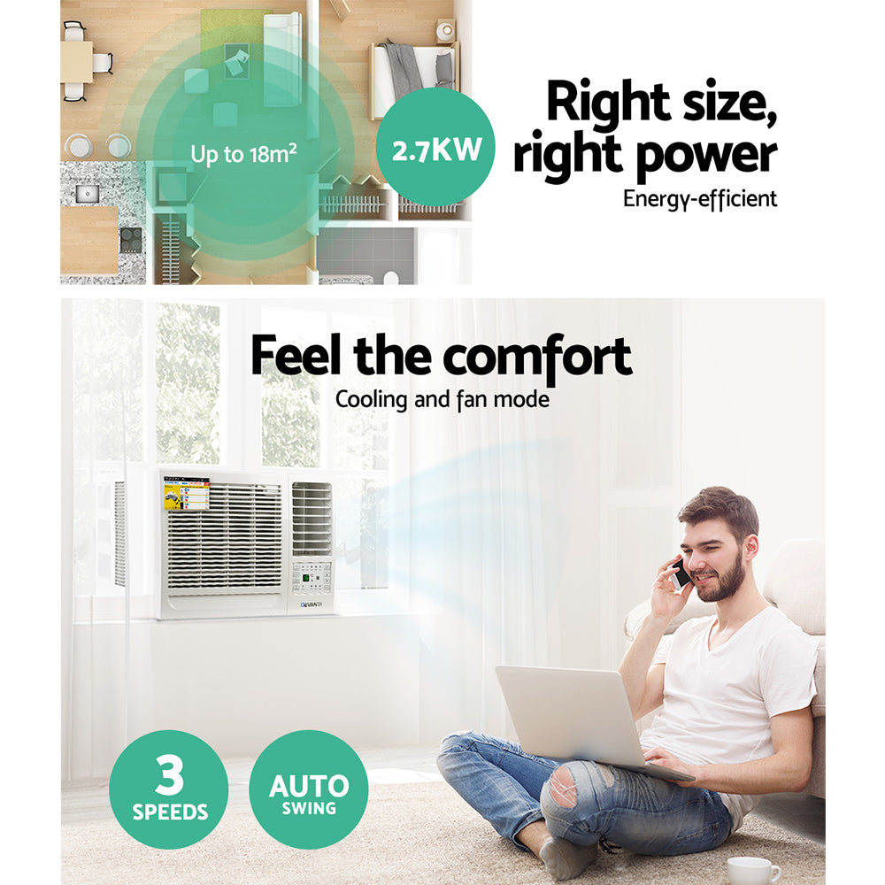 Devanti Window Air Conditioner 2.7kW 4