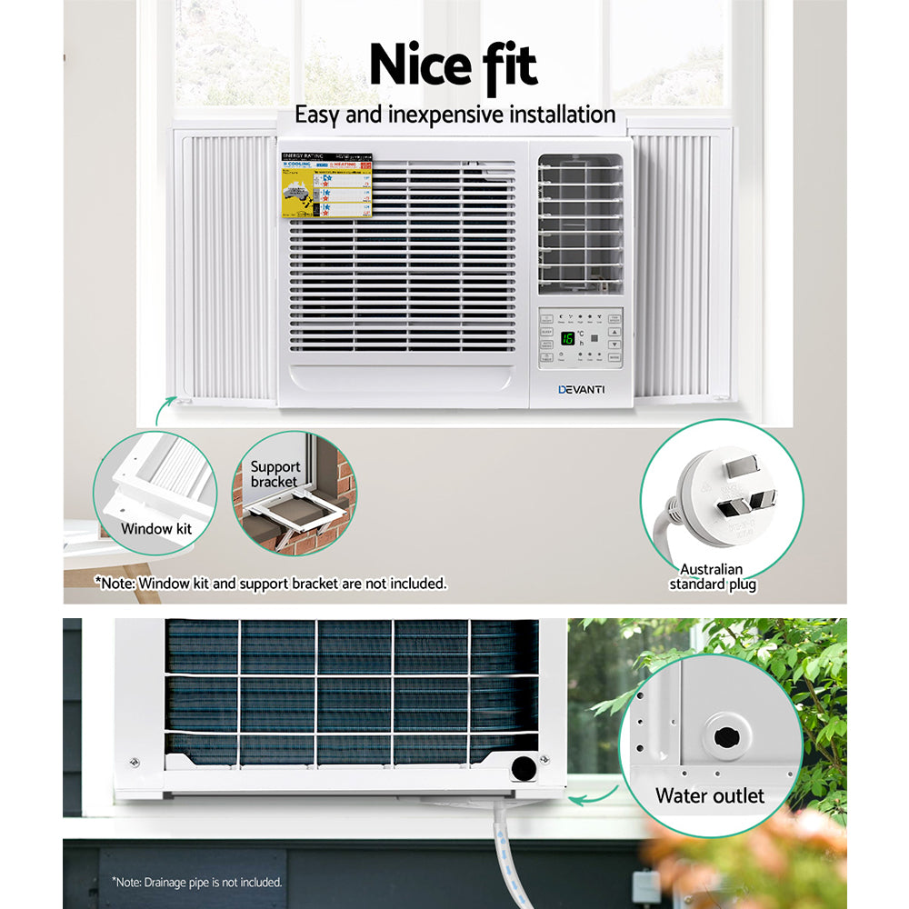 Devanti Window Air Conditioner 2.7kW 6
